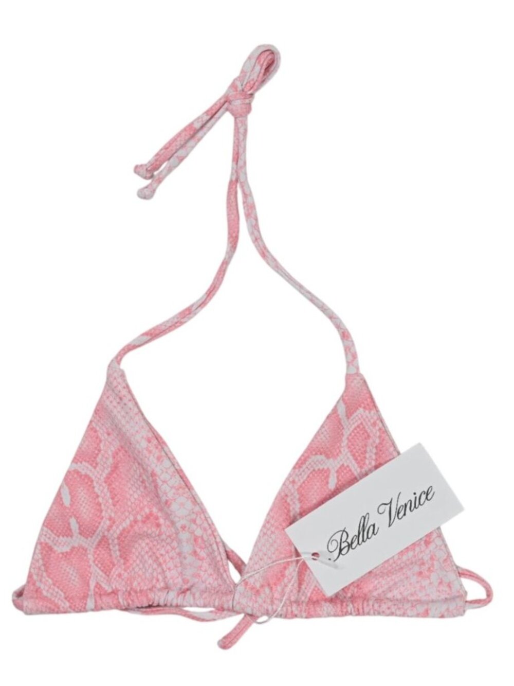 Bella Venice The Belle Bikini Top in Pink Snake